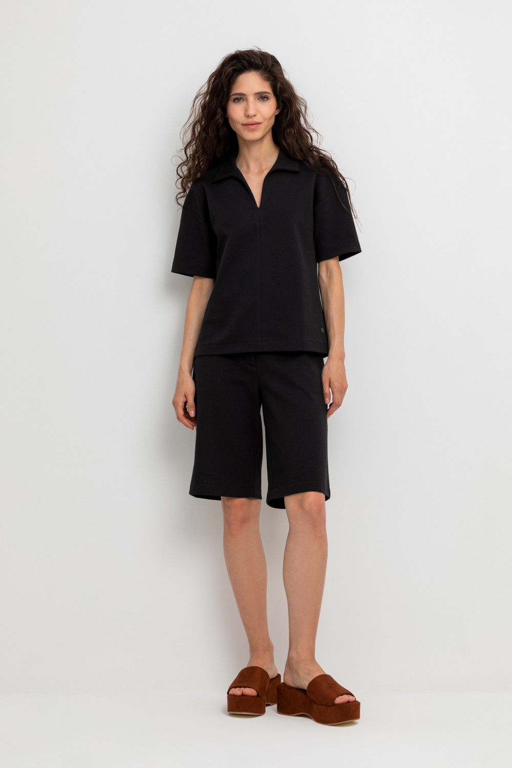 Шорты женские для мам, артикул: ЕВТ 4078, цвет: черный3