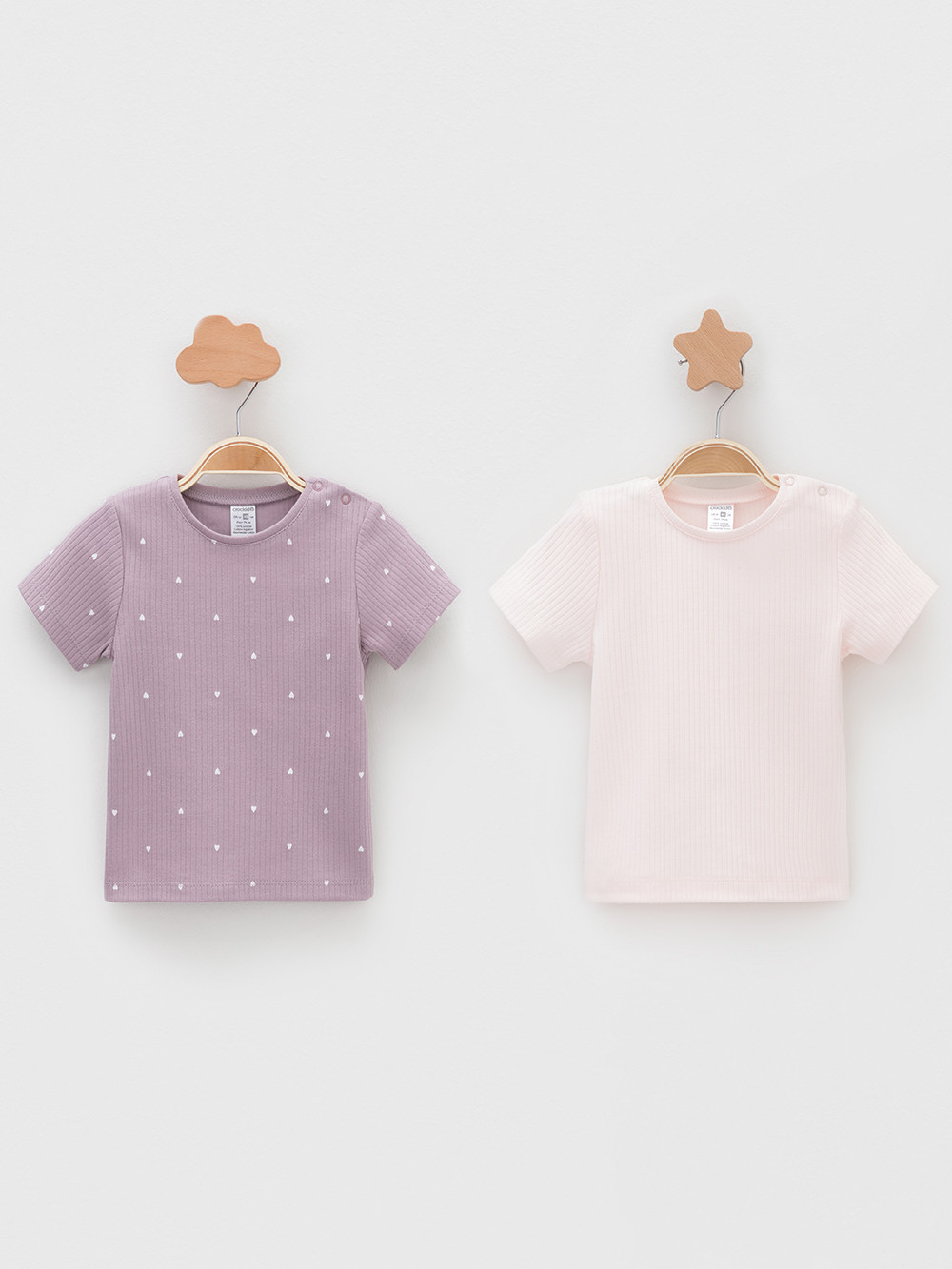 Футболка для новорожденных, артикул: К 302521-2уп, цвет: светло-розовый