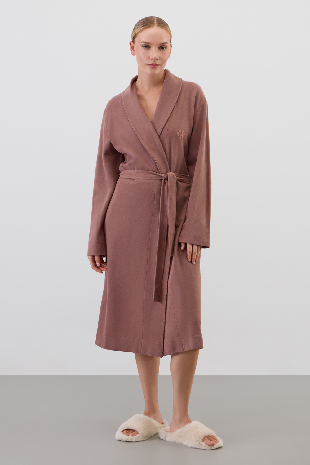 Халаты женские для мам, артикул: Е 50029, цвет: коричневый