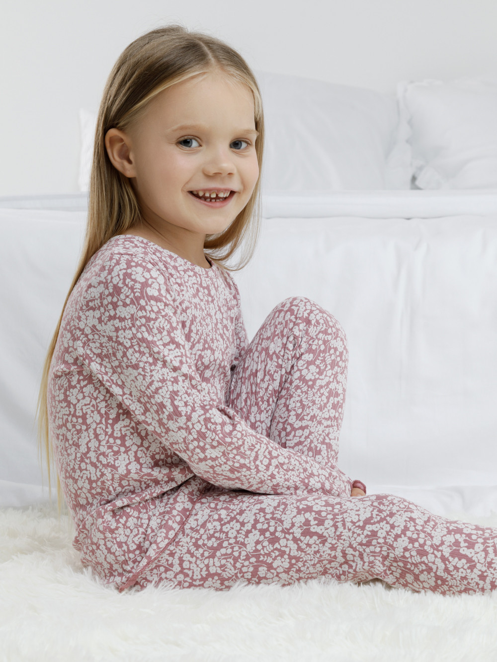 Пижама для девочки, артикул: К 1618, цвет: розовый