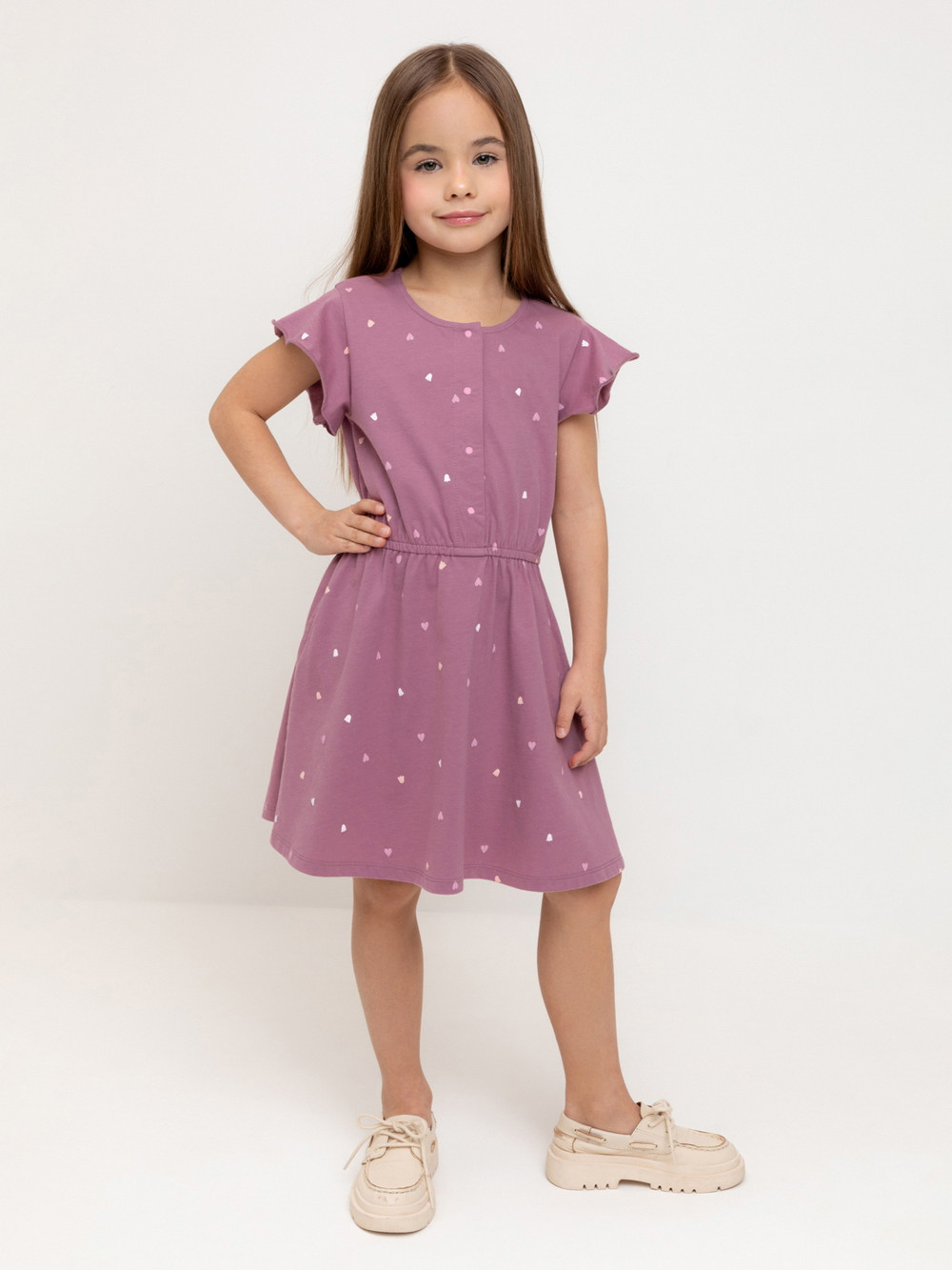 Платье для девочки, артикул: КР 5792, цвет: бордовый