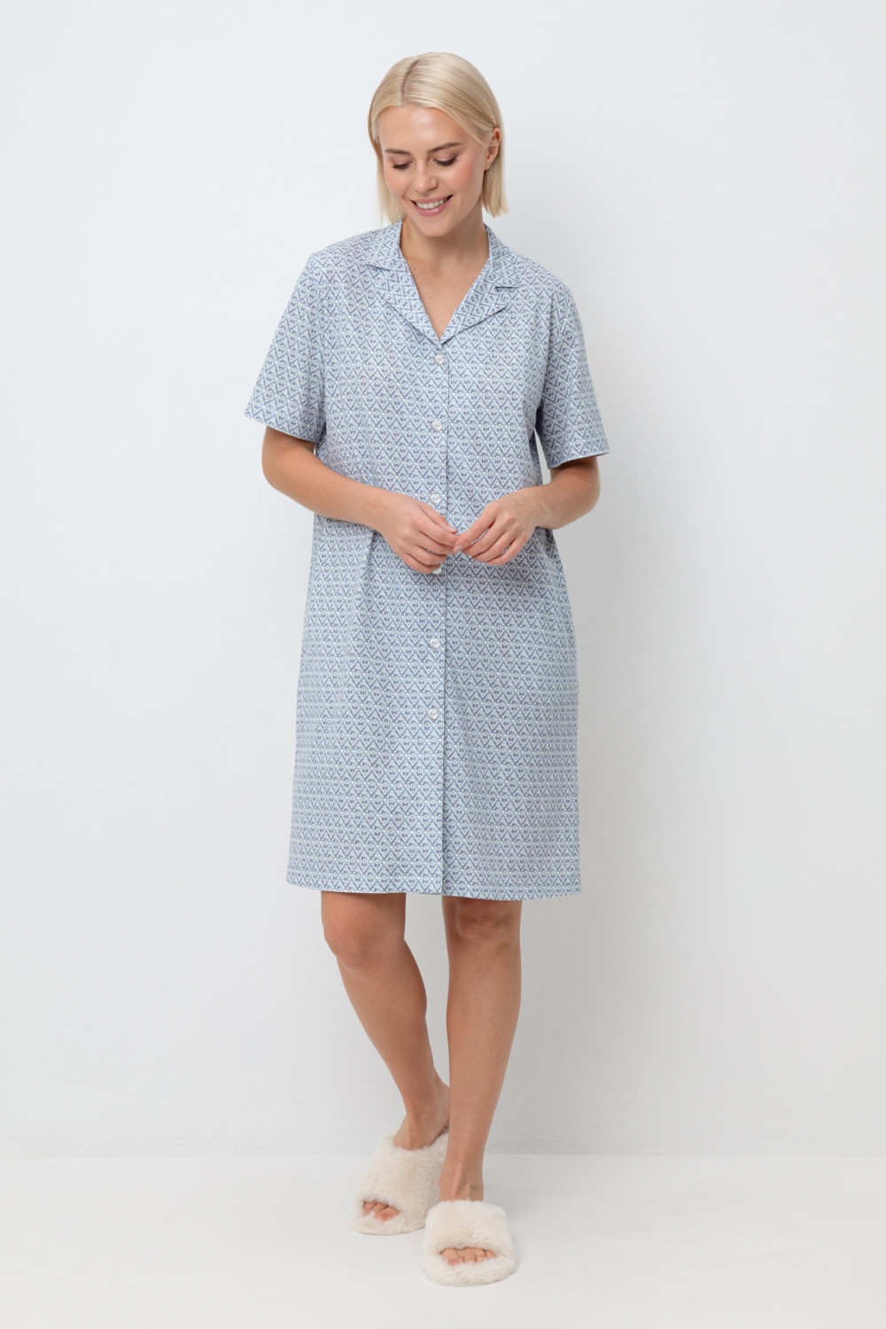 Халаты женские для мам, артикул: Е 50027, цвет: сахар