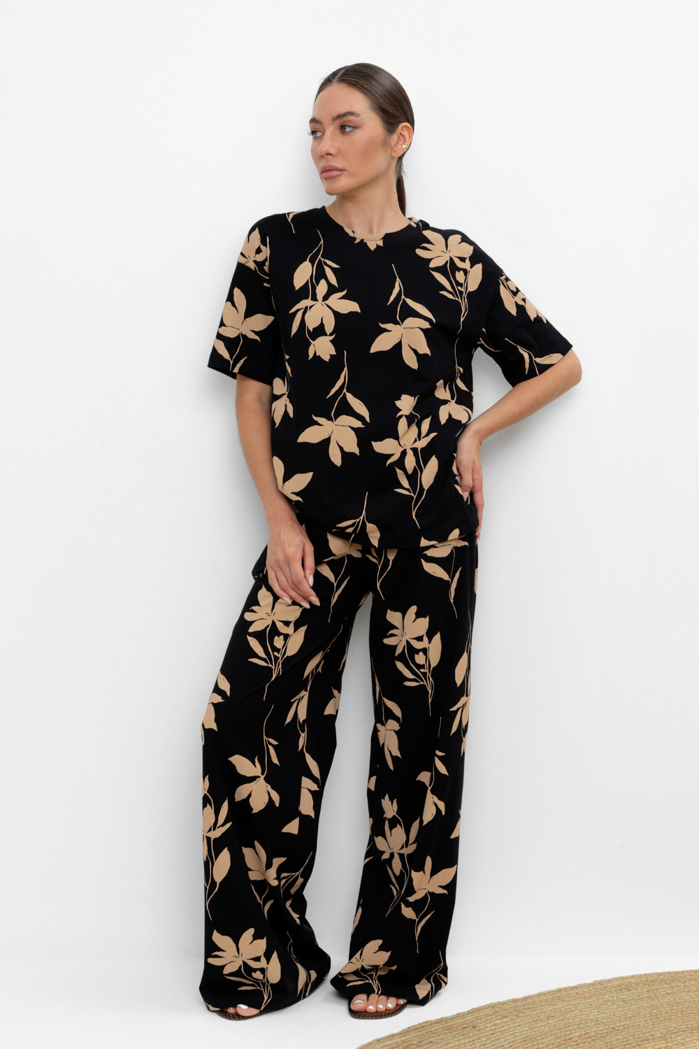 Брюки женские для мам, артикул: ЕВТ 4069, цвет: черный3