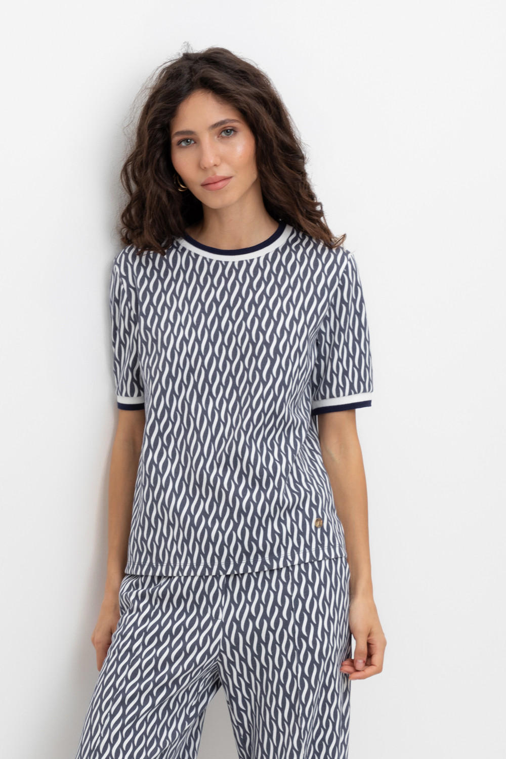 Футболки женские для мам, артикул: ЕВТ 3220, цвет: синий