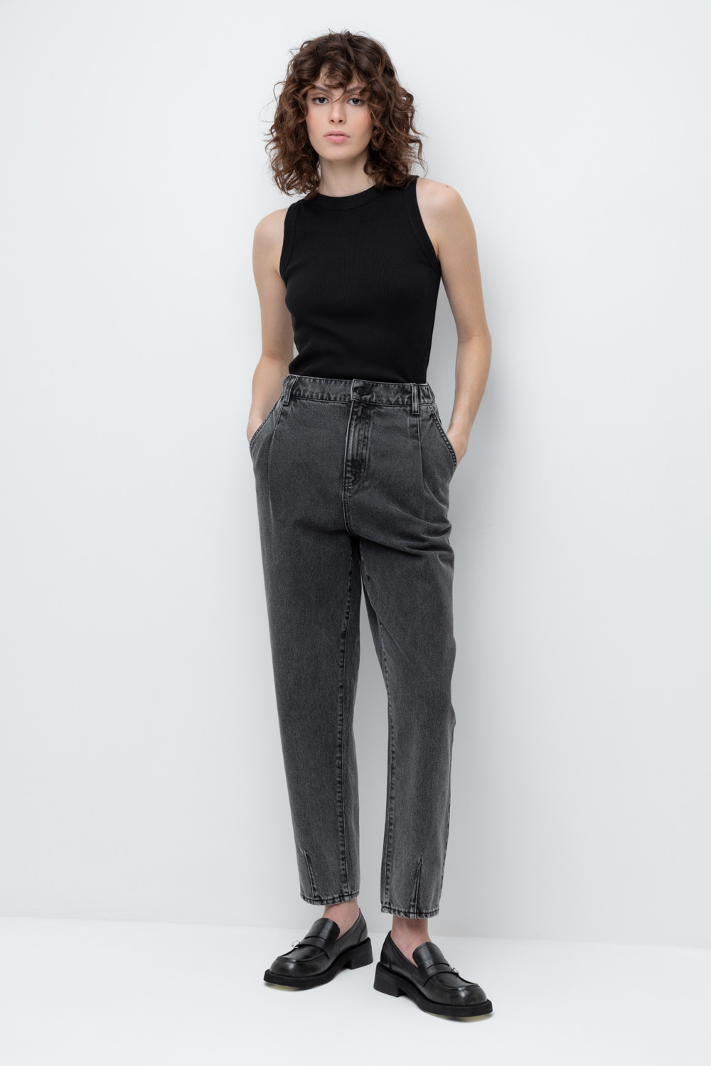 Брюки женские для мам, артикул: ЕТ 40005 ВСТ, цвет: серый