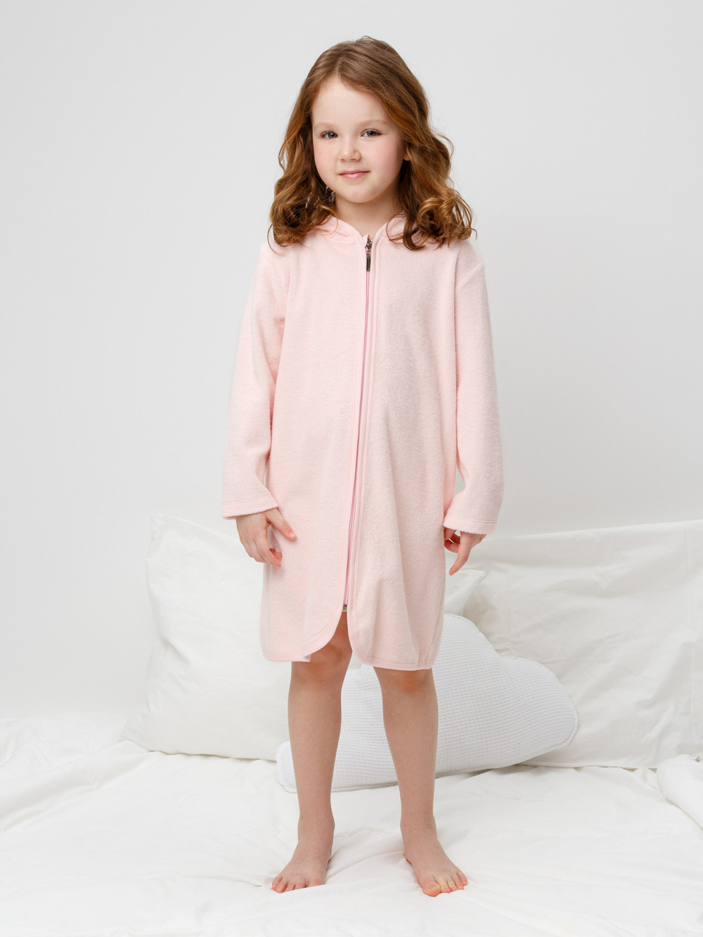 Халат для девочки, артикул: К 5801, цвет: розовый
