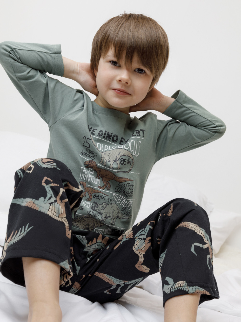 Пижама для мальчика, артикул: К 1600, цвет: зеленый