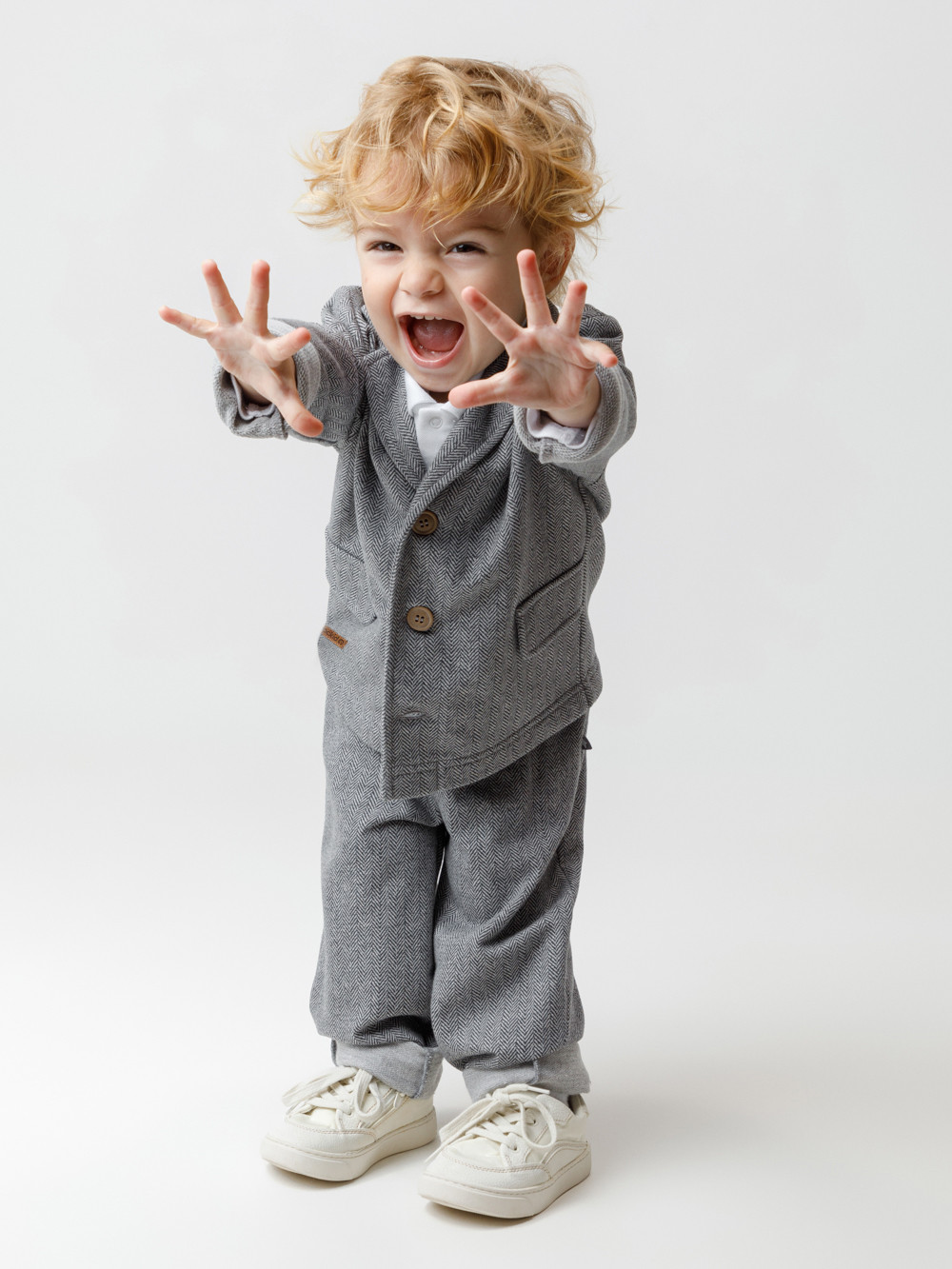 Жакет для мальчика, артикул: КР 302610, цвет: серый