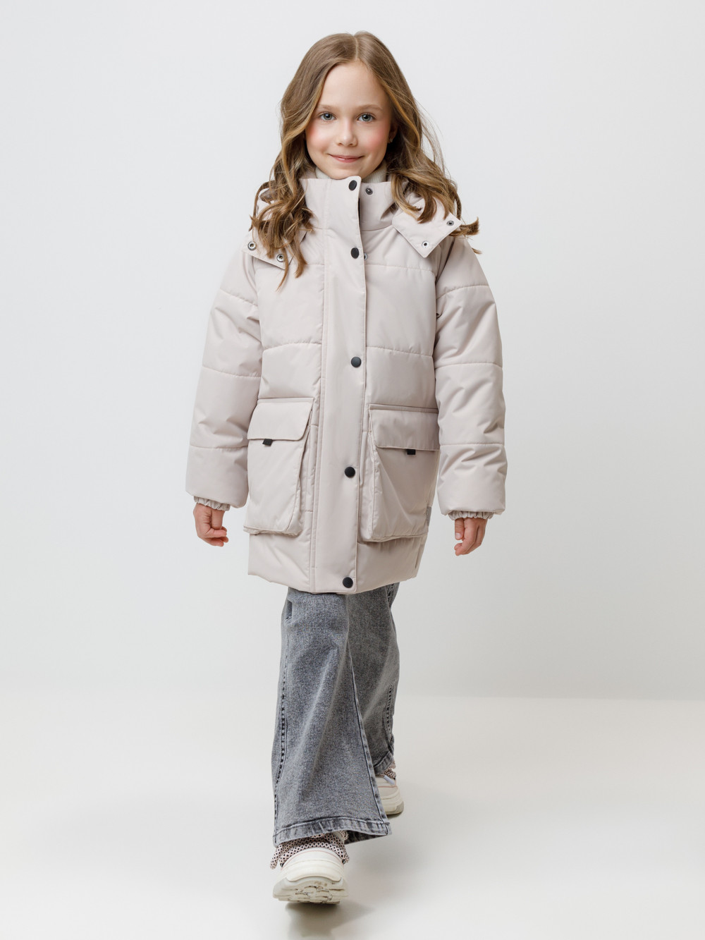Куртка для девочки, артикул: ВК 38130/2 УЗГ, цвет: серый