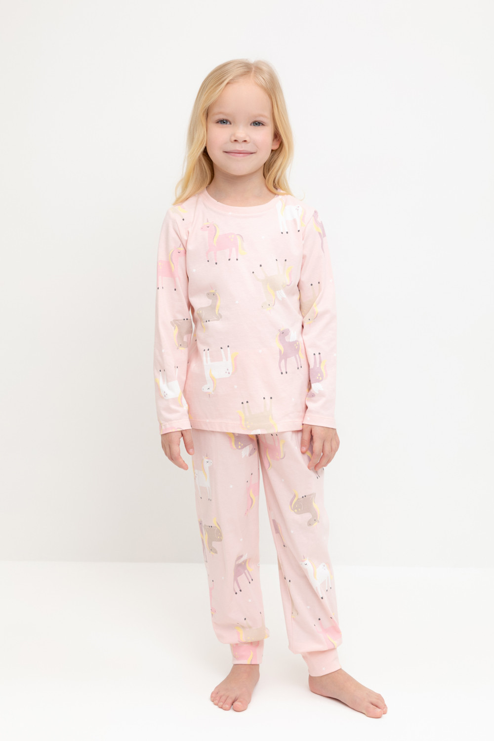Пижама для девочки, артикул: К 1561, цвет: розовый