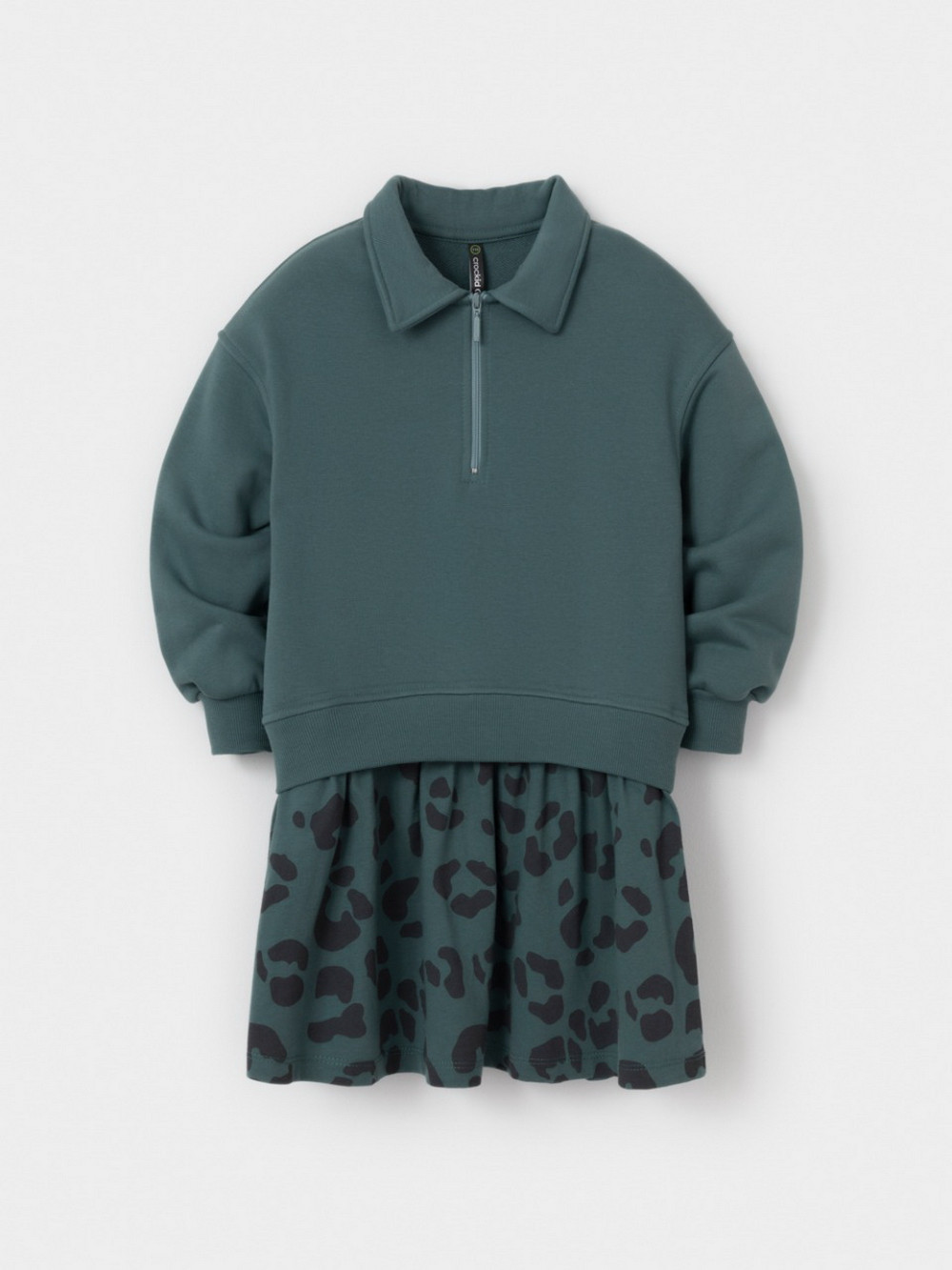 Платье для девочки, артикул: КР 5962, цвет: зеленый