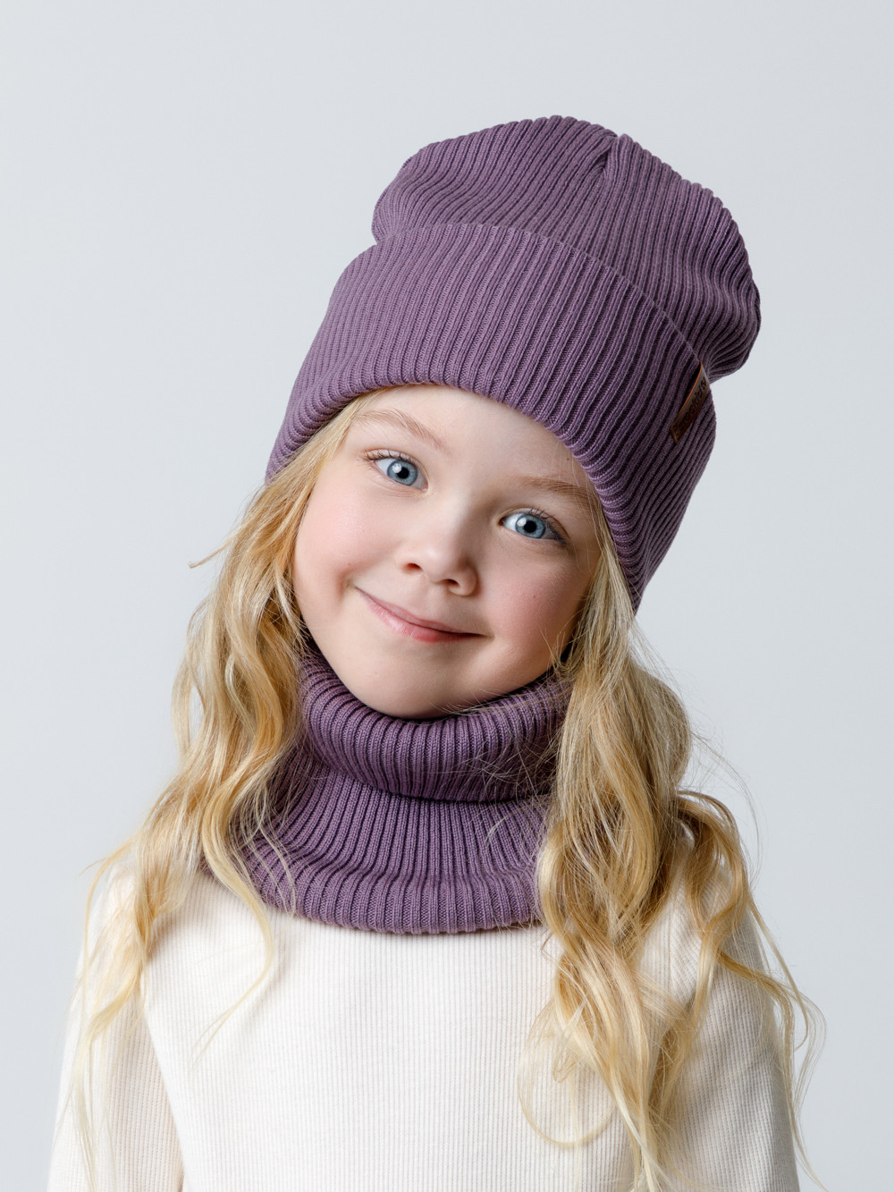 Комплект вязаный для девочки, артикул: КВ 22019, цвет: светло-розовый