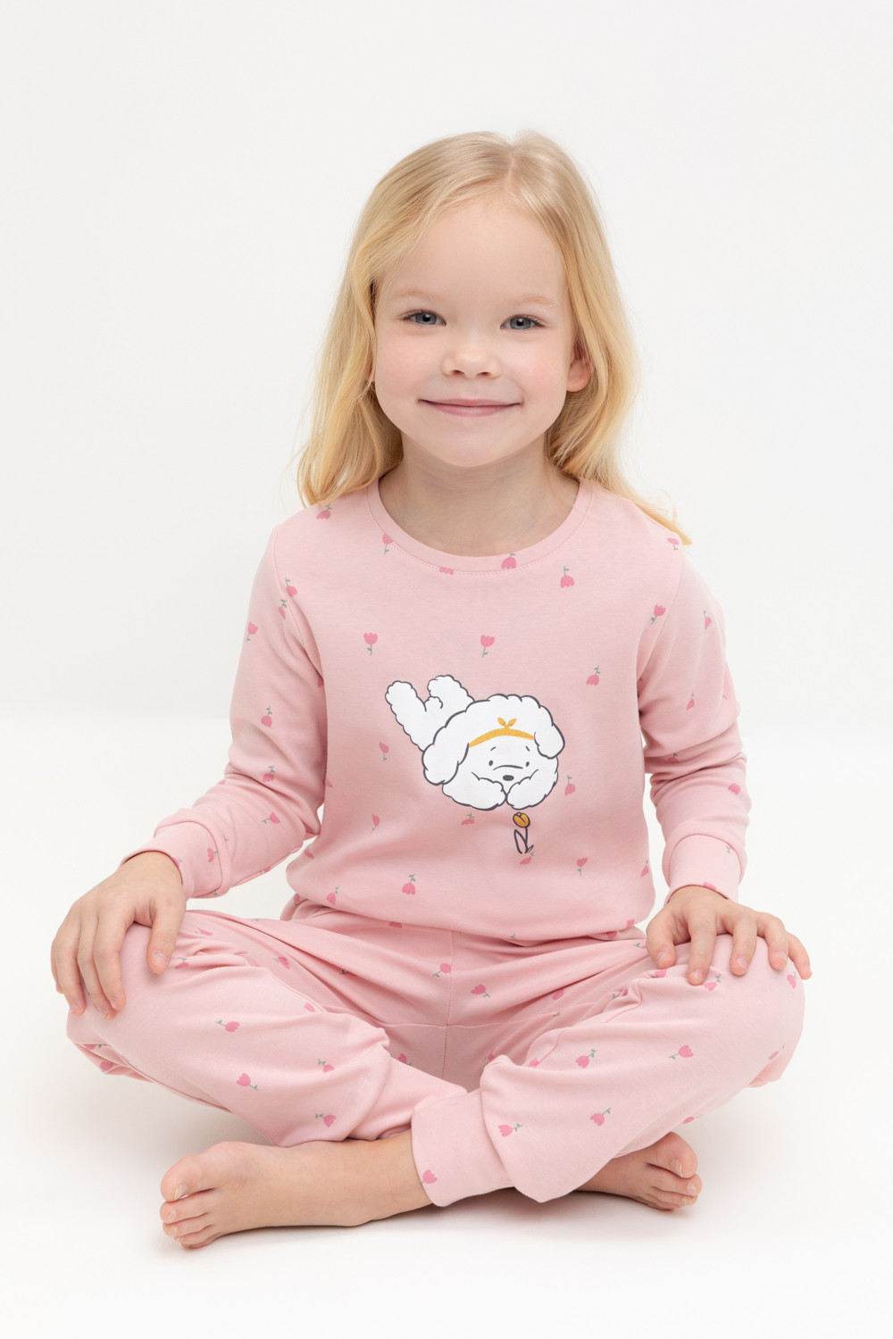 Пижама для девочки, артикул: К 1621, цвет: розовый