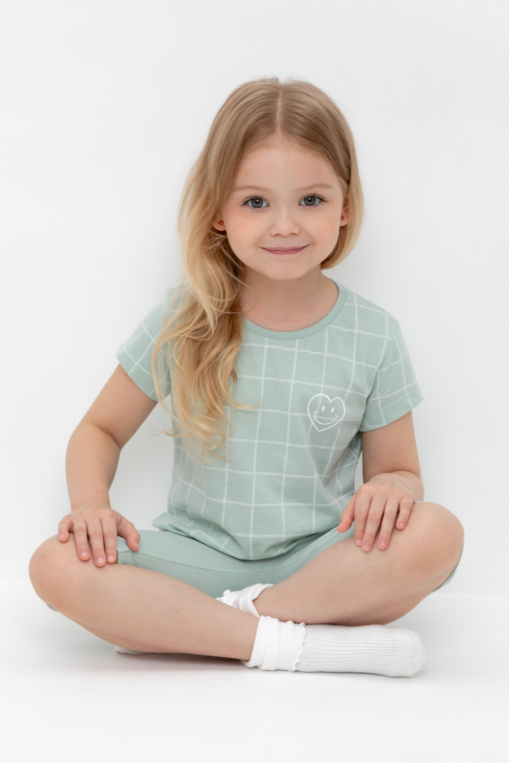 Пижама для девочки, артикул: К 1641, цвет: голубой