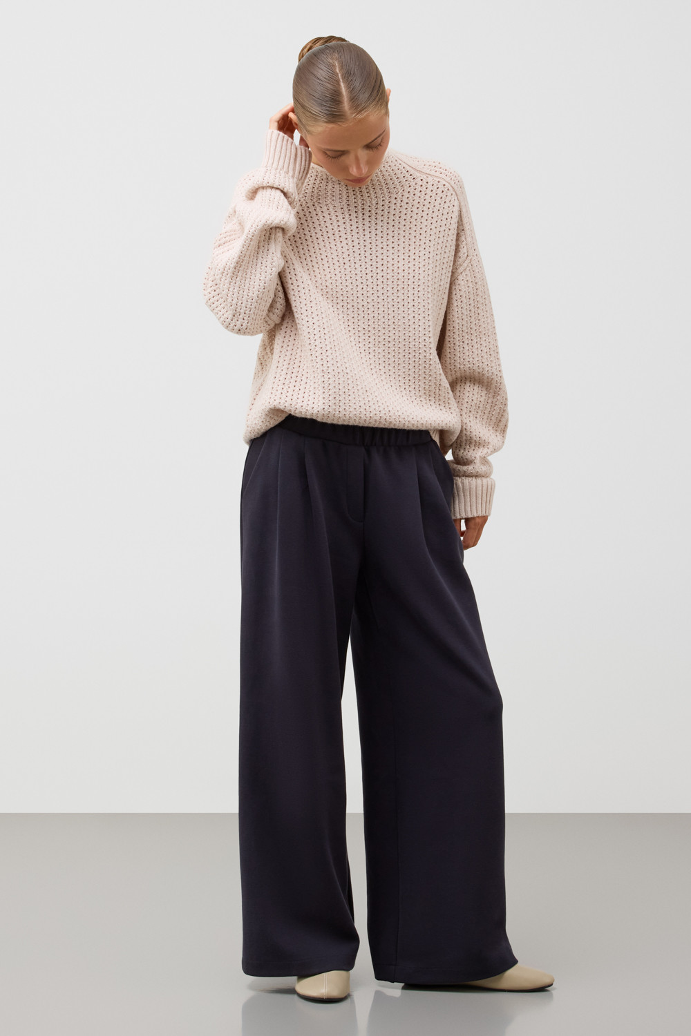 Брюки женские для мам, артикул: ЕВТ 4163, цвет: синий