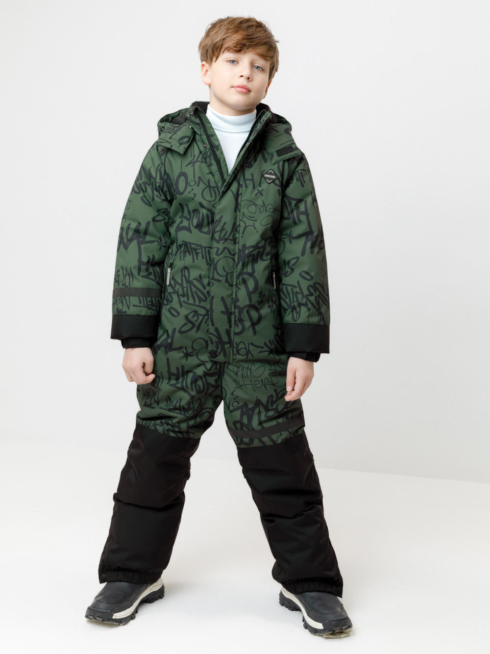 Комбинезоны утепленные для мальчика, артикул: ВК 60100/н/7 ГР, цвет: зеленый