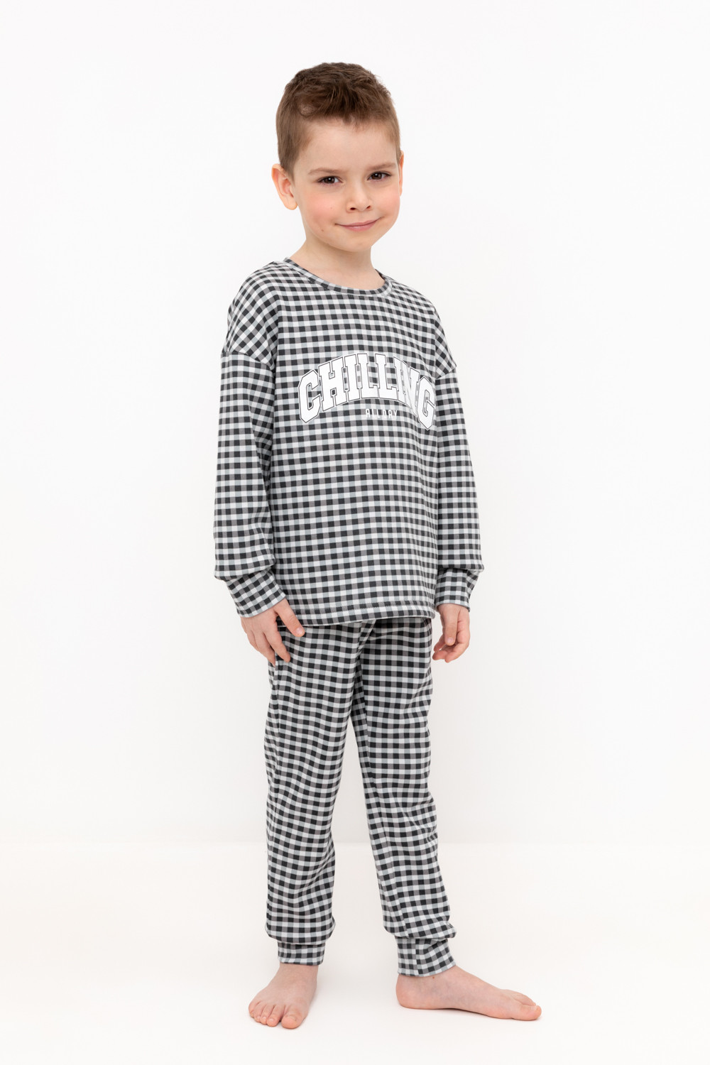 Пижама для мальчика, артикул: К 1581, цвет: светло-серый5