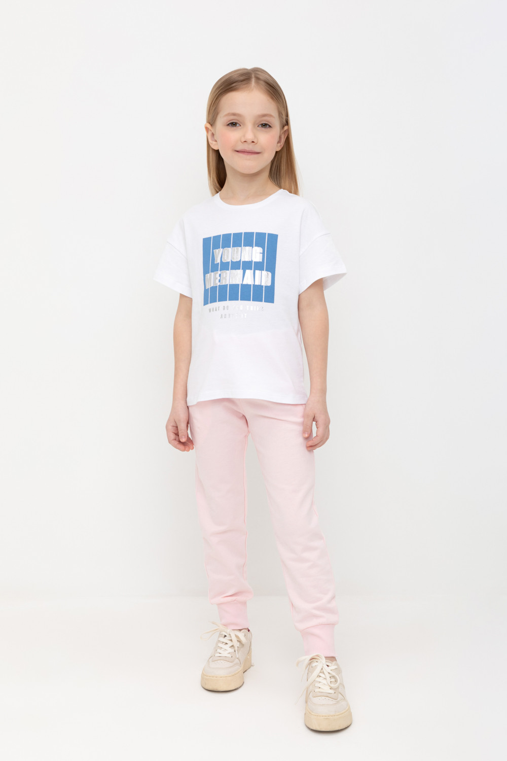 Брюки для девочки, артикул: К 400516-1, цвет: розовый