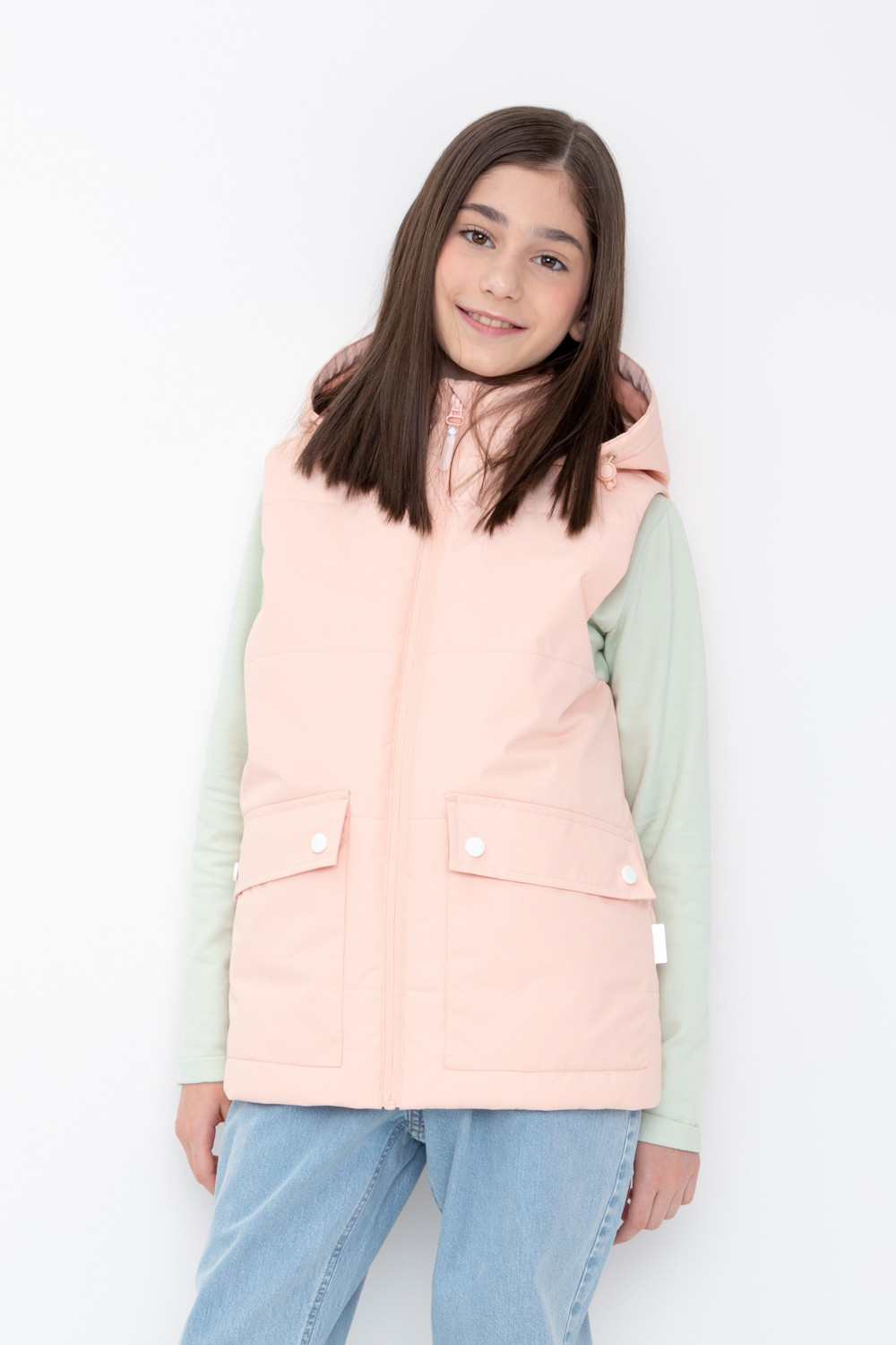 Жилет для девочки, артикул: ВК 35011/7 ГР, цвет: розовый