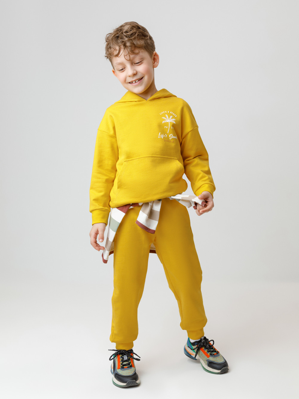 Брюки для мальчика, артикул: КП 400656, цвет: желтый