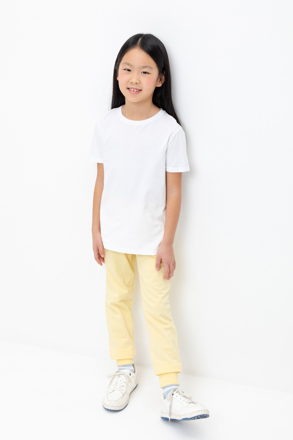 Брюки для девочки, артикул: К 400516, цвет: желтый