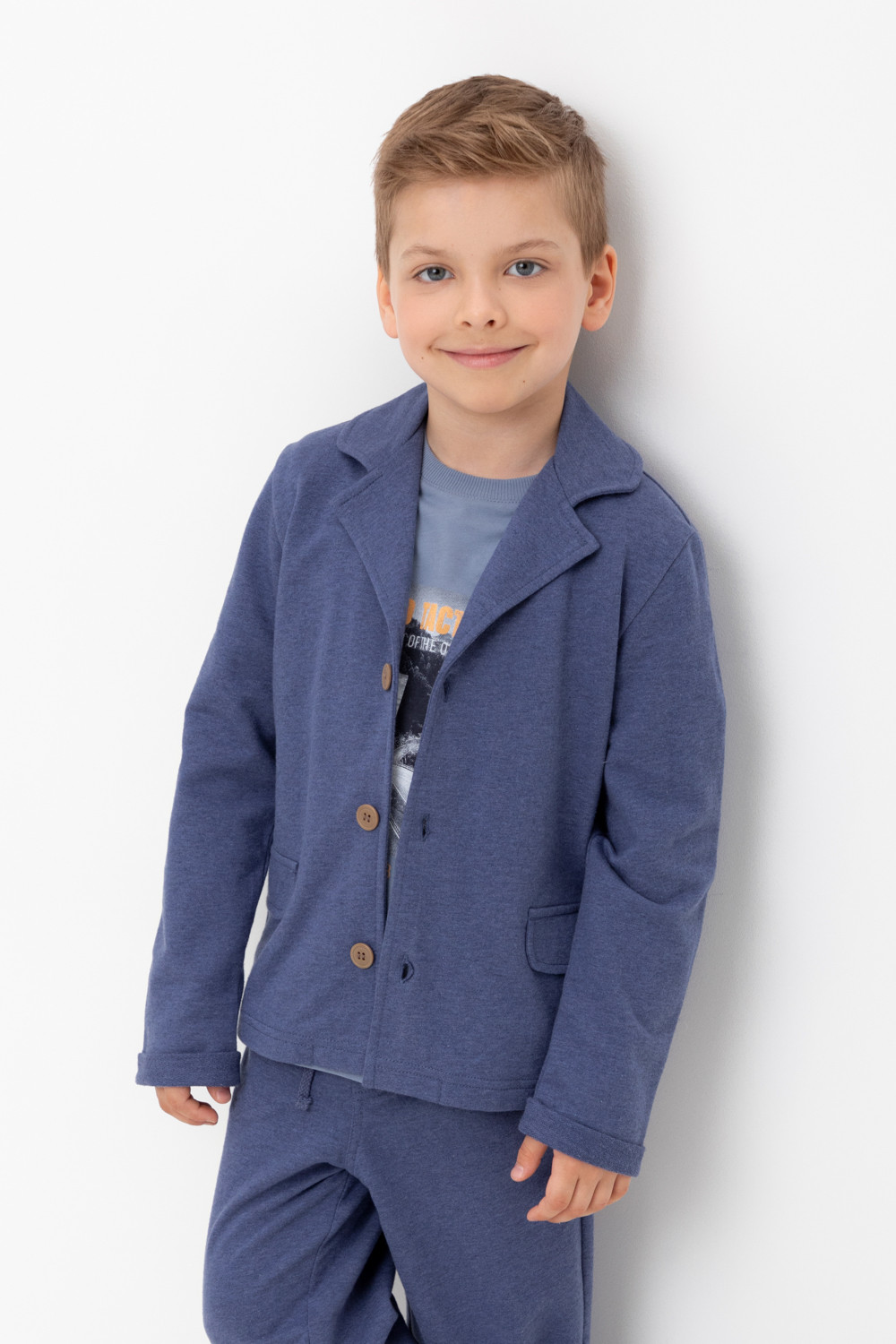 Жакет для мальчика, артикул: КР 302610, цвет: синий