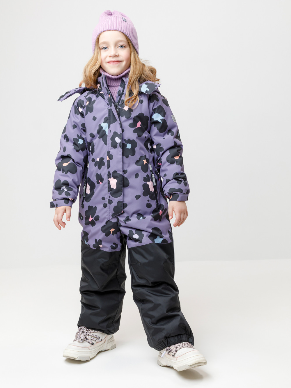 Комбинезоны утепленные для девочки, артикул: ВК 60127/н/1 УЗГ, цвет: фиолетовый