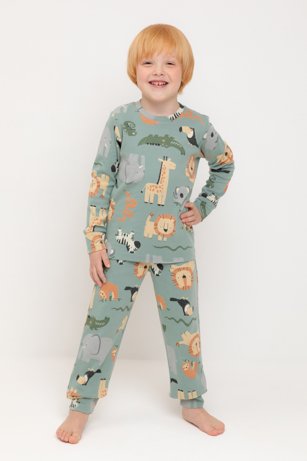 Пижама для мальчика, артикул: К 1552, цвет: минт