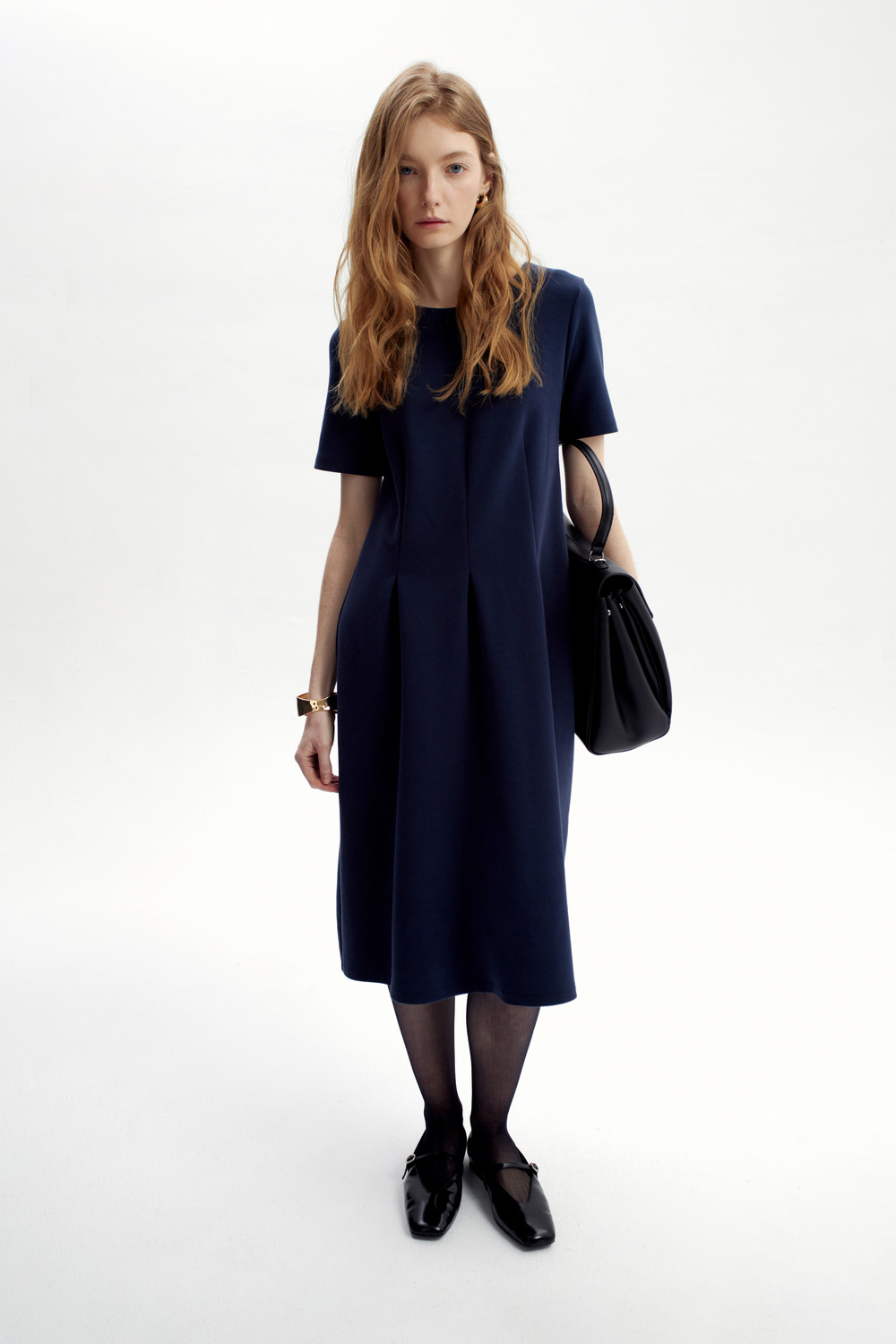 Платья женские для мам, артикул: ЕВТ 5076, цвет: синий