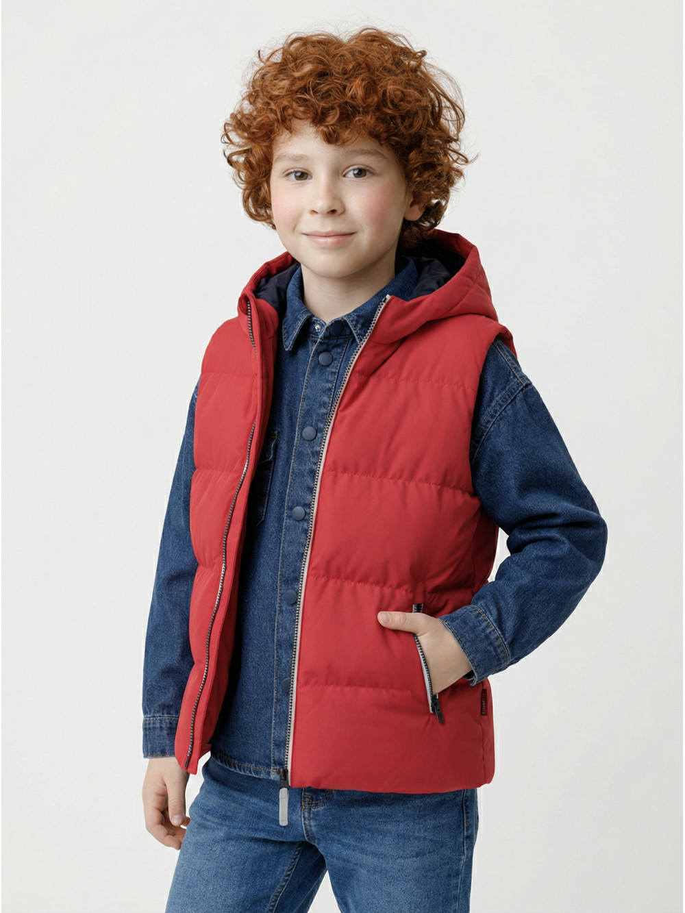Жилеты для мальчика, артикул: ВК 35022/7 ГР (98-128), цвет: красный