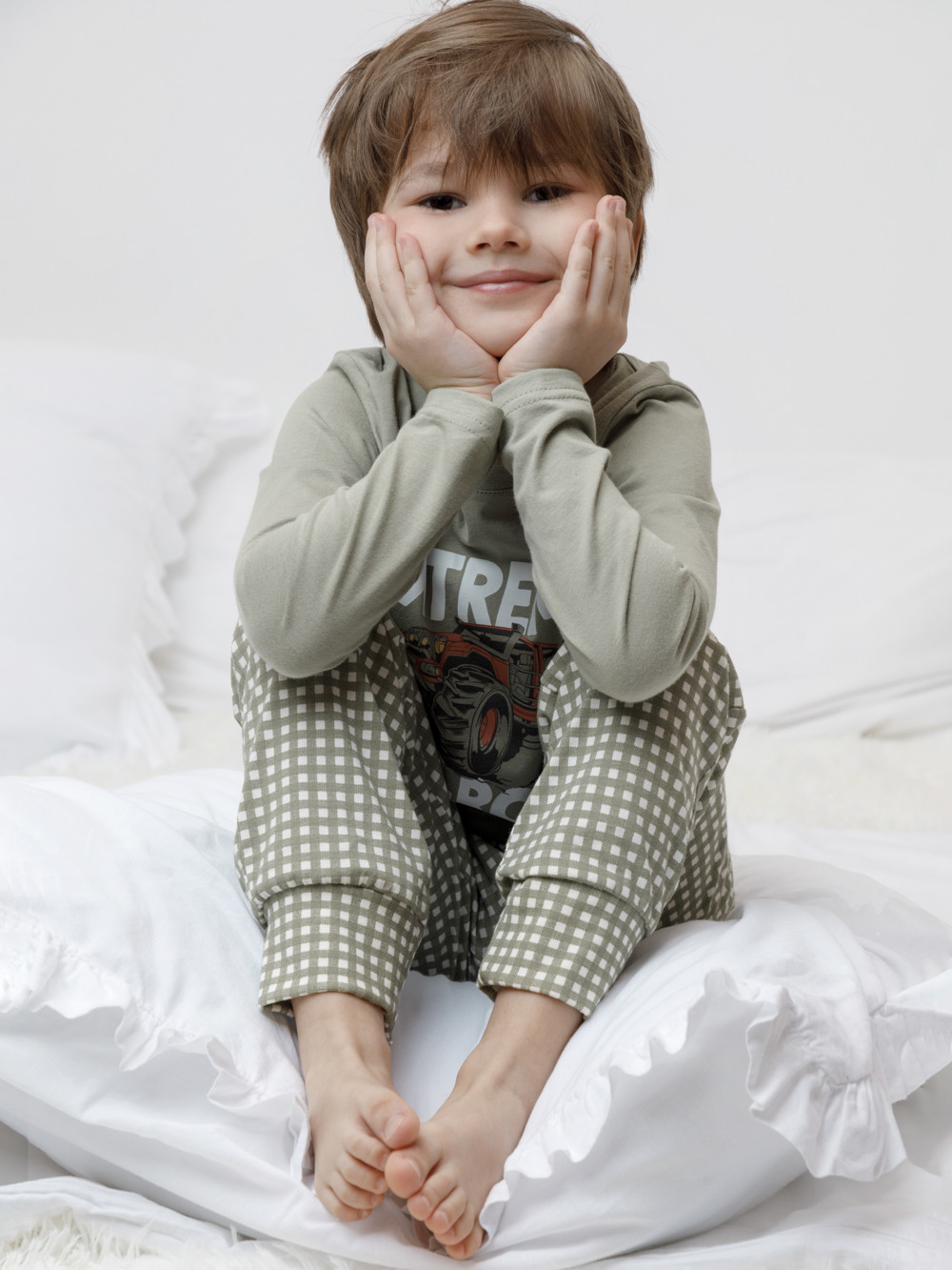 Пижама для мальчика, артикул: К 1606, цвет: хаки