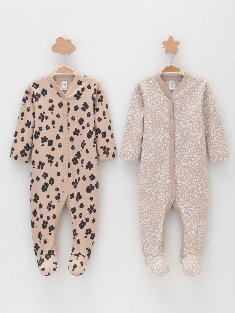 Комбинезон для новорожденных, артикул: К 6025-2уп, цвет: бежевый
