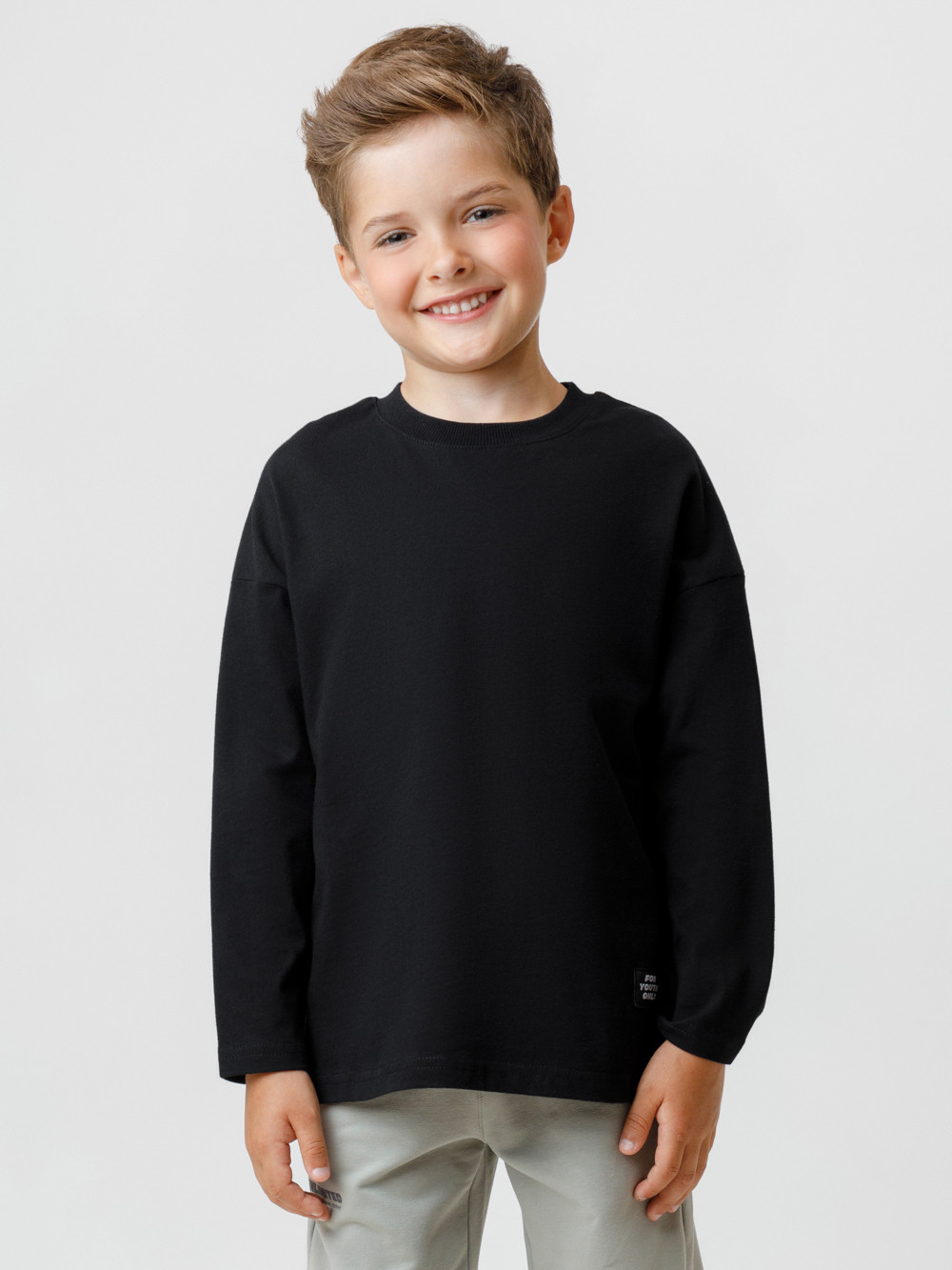 Лонгсливы для мальчика, артикул: МП 302894, цвет: черный3