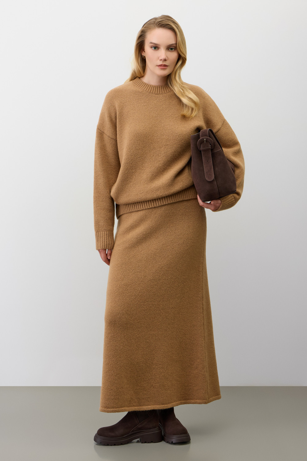 Юбки женские для мам, артикул: ЕВ 741/ш, цвет: коричневый