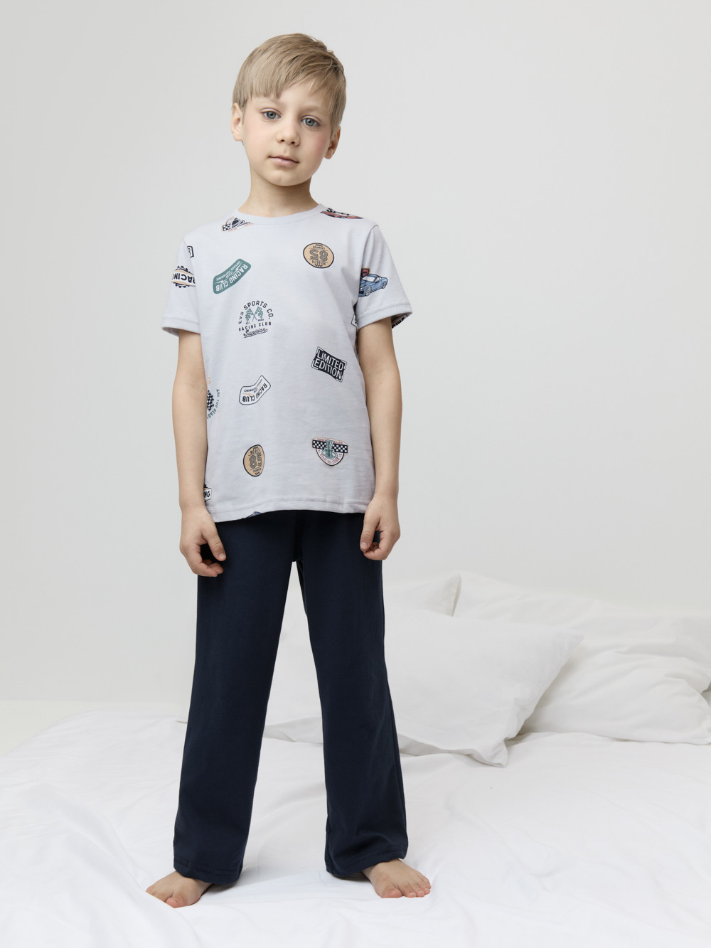 Пижама для мальчика, артикул: К 1646, цвет: светло-серый5