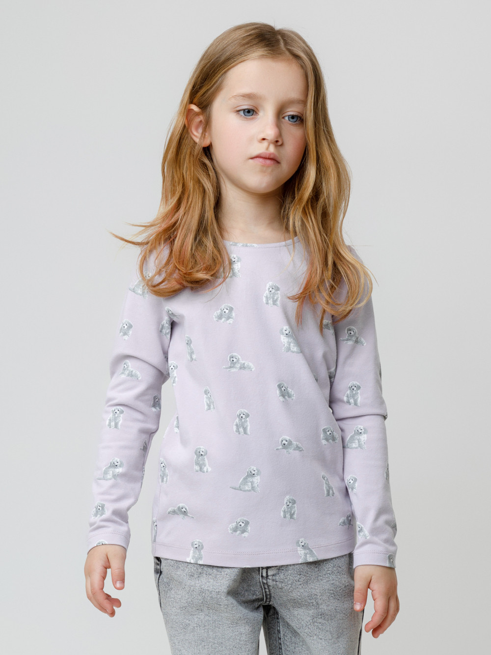 Лонгсливы для девочки, артикул: КР 302880, цвет: фиолетовый