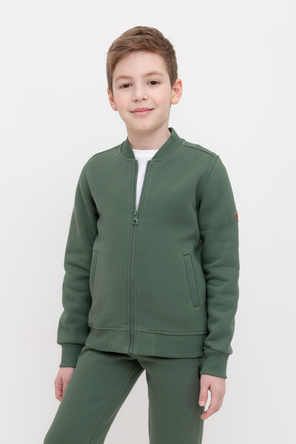 Жакет для мальчика, артикул: КР 302545, цвет: зеленый