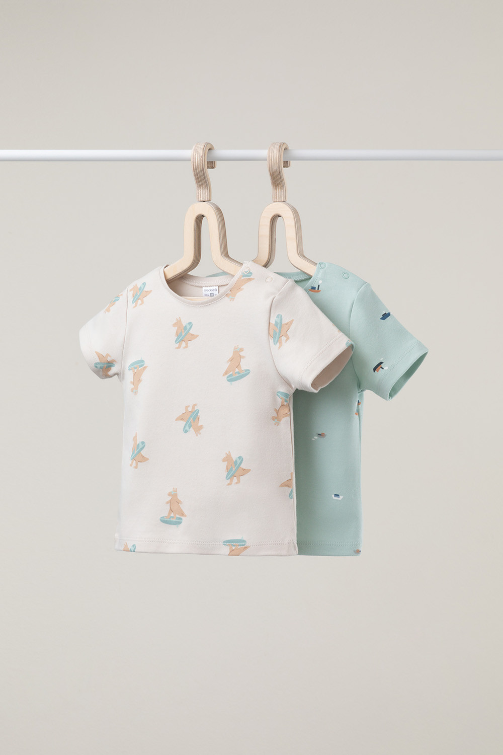 Футболка для новорожденных, артикул: К 301156-2уп, цвет: голубой