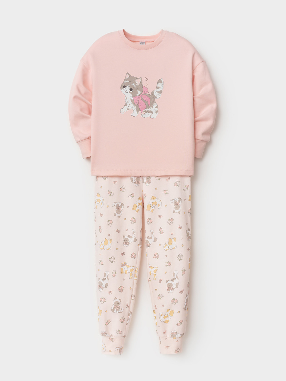 Пижама для девочки, артикул: К 1567, цвет: светло-розовый