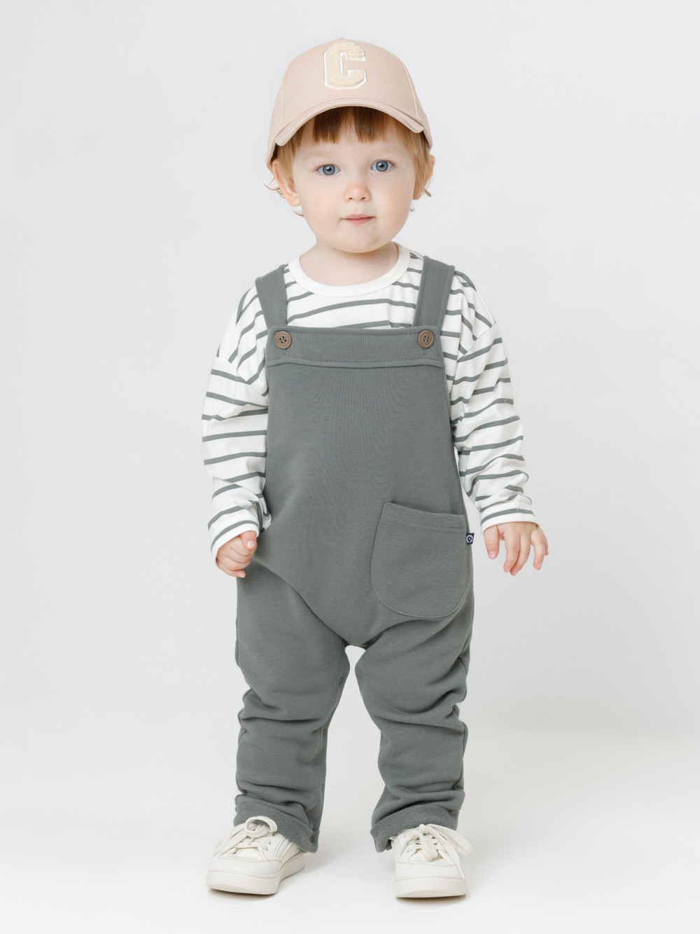 Полукомбинезон для мальчика, артикул: КР 6549, цвет: зеленый