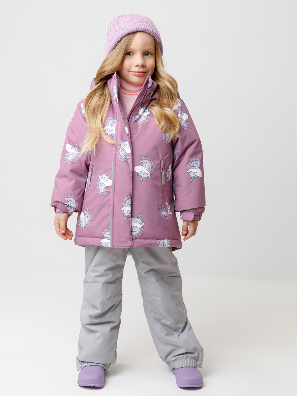 Куртка для девочки, артикул: ВК 38095/н/5 Ал, цвет: розовый