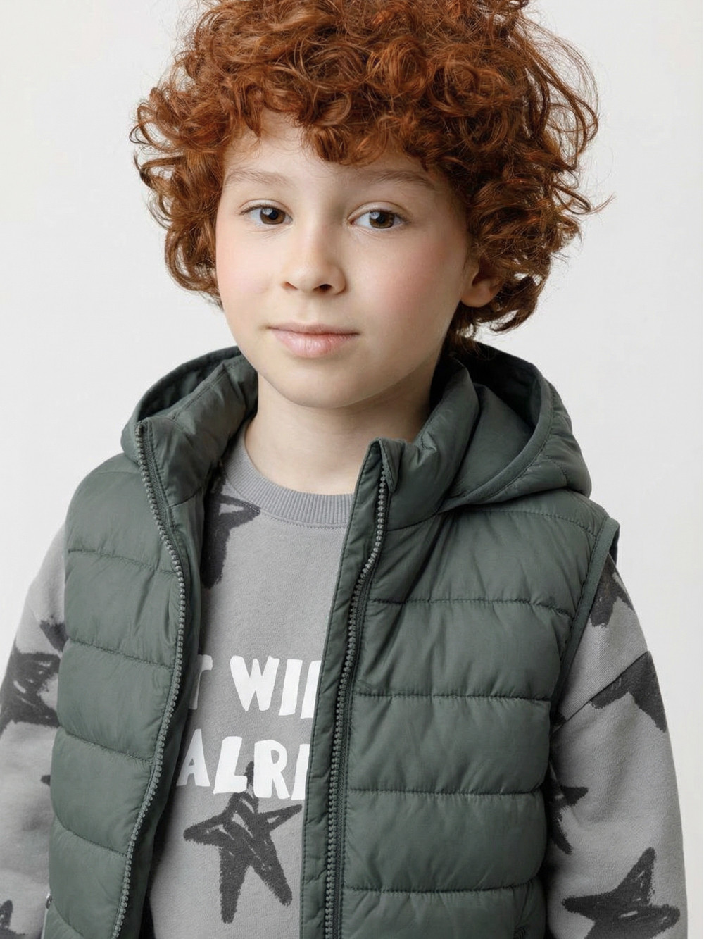 Жилеты для мальчика, артикул: ВК 35021/3 ГР, цвет: зеленый