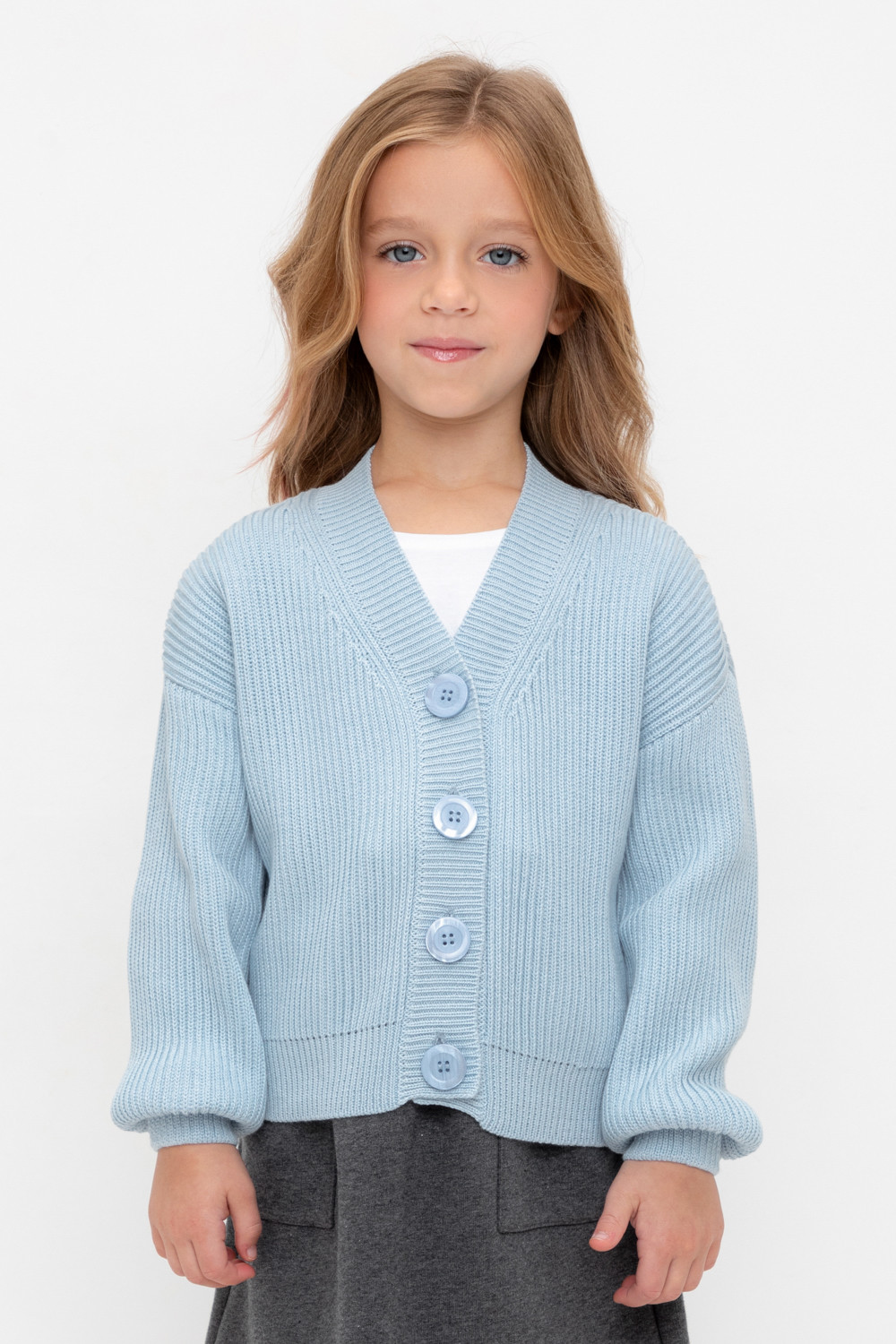 Жакет для девочки, артикул: КВ 30151, цвет: голубой