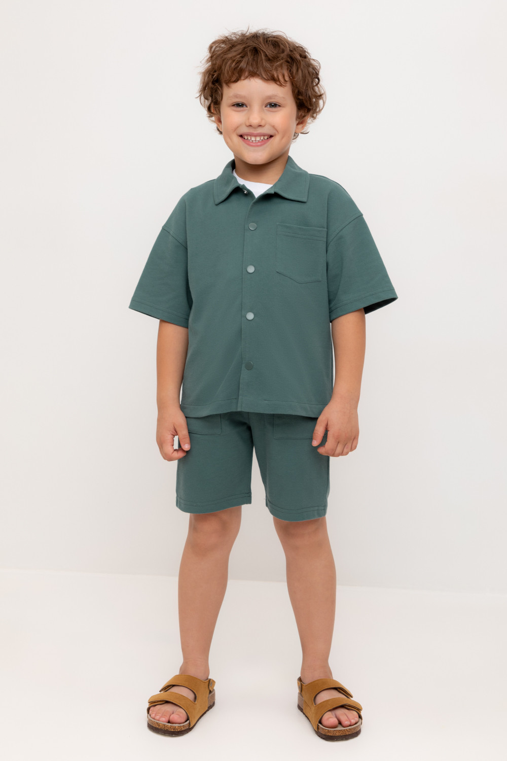 Шорты для мальчика, артикул: КР 400814-1, цвет: зеленый