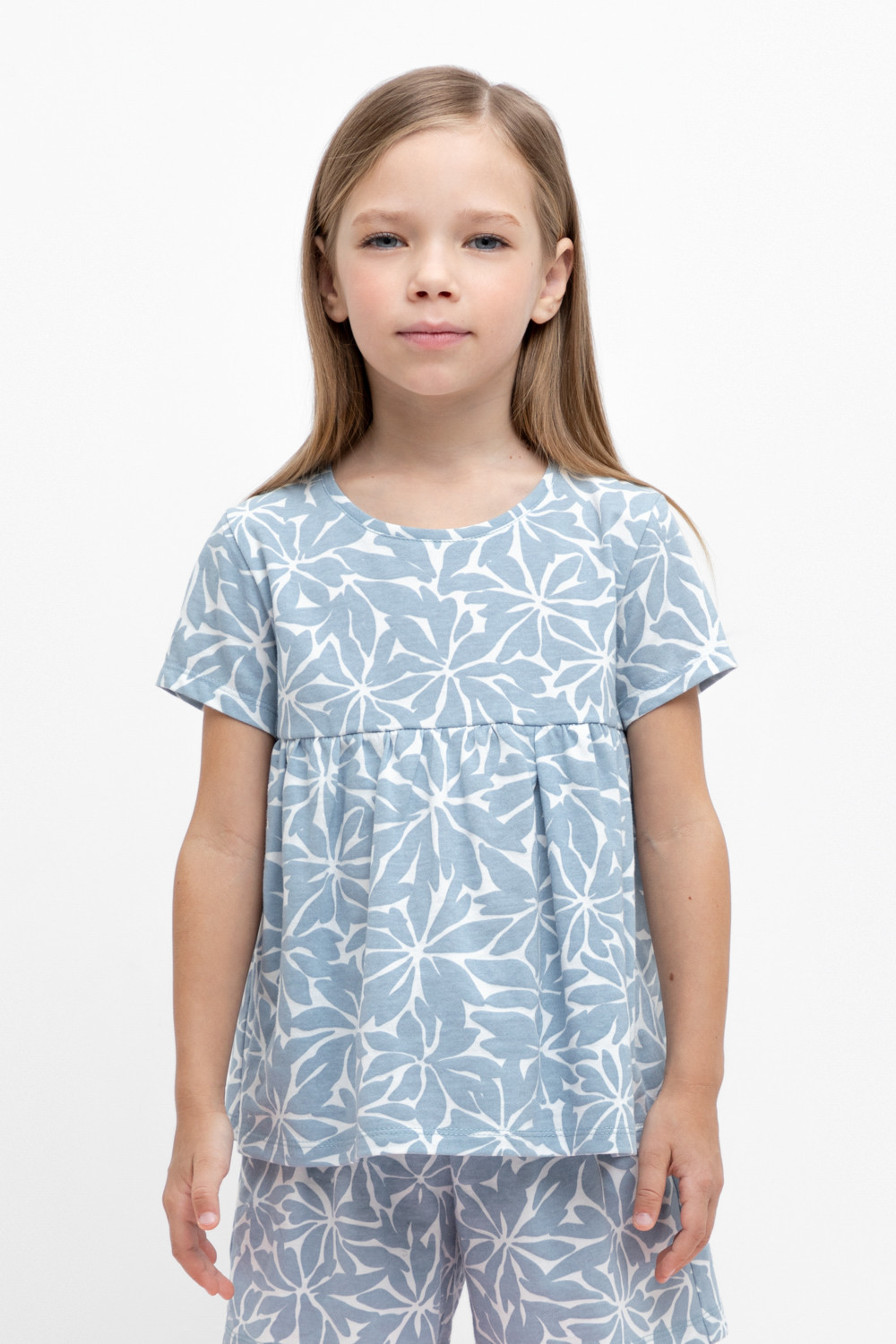 Футболка для девочки, артикул: КР 302421, цвет: синий