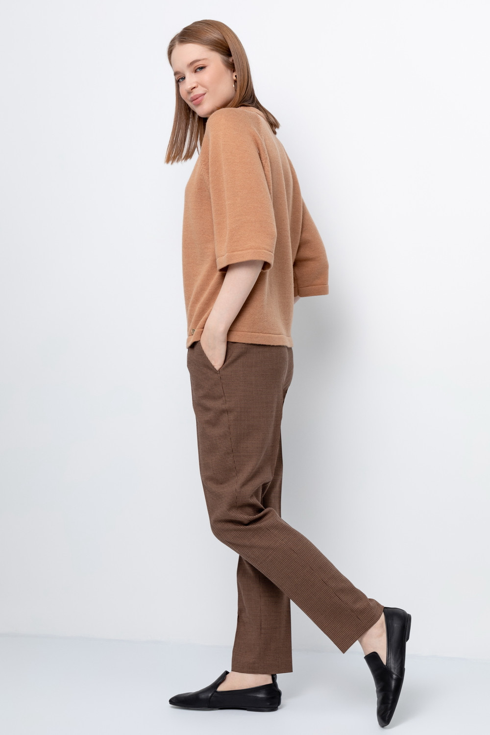 Брюки женские для мам, артикул: ЕТ 40006, цвет: бежевый