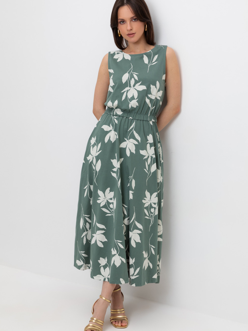 Платья женские для мам, артикул: ЕВТ 5062, цвет: зеленый