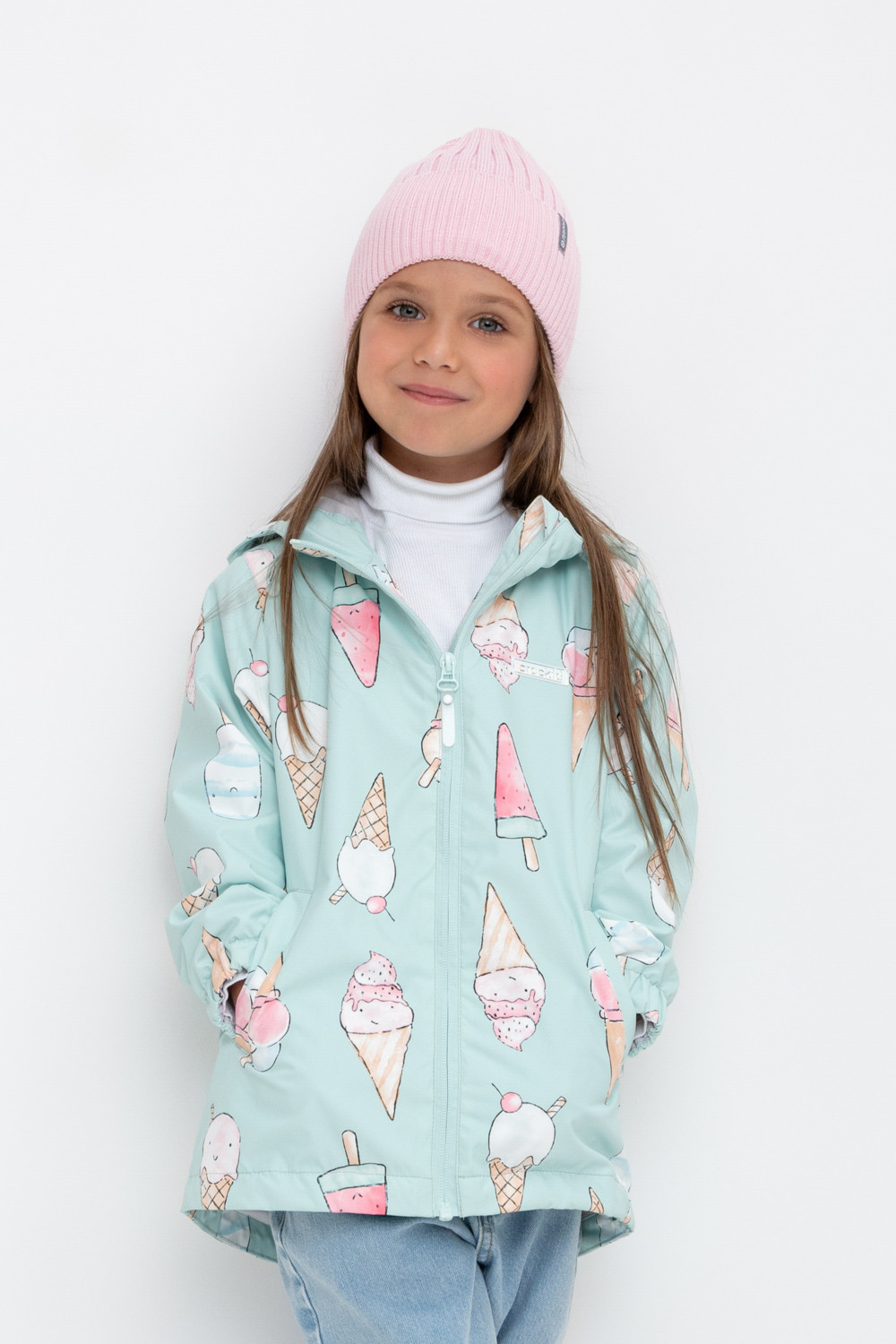 Куртка для девочки, артикул: ВК 32144/н/6 Ал, цвет: голубой