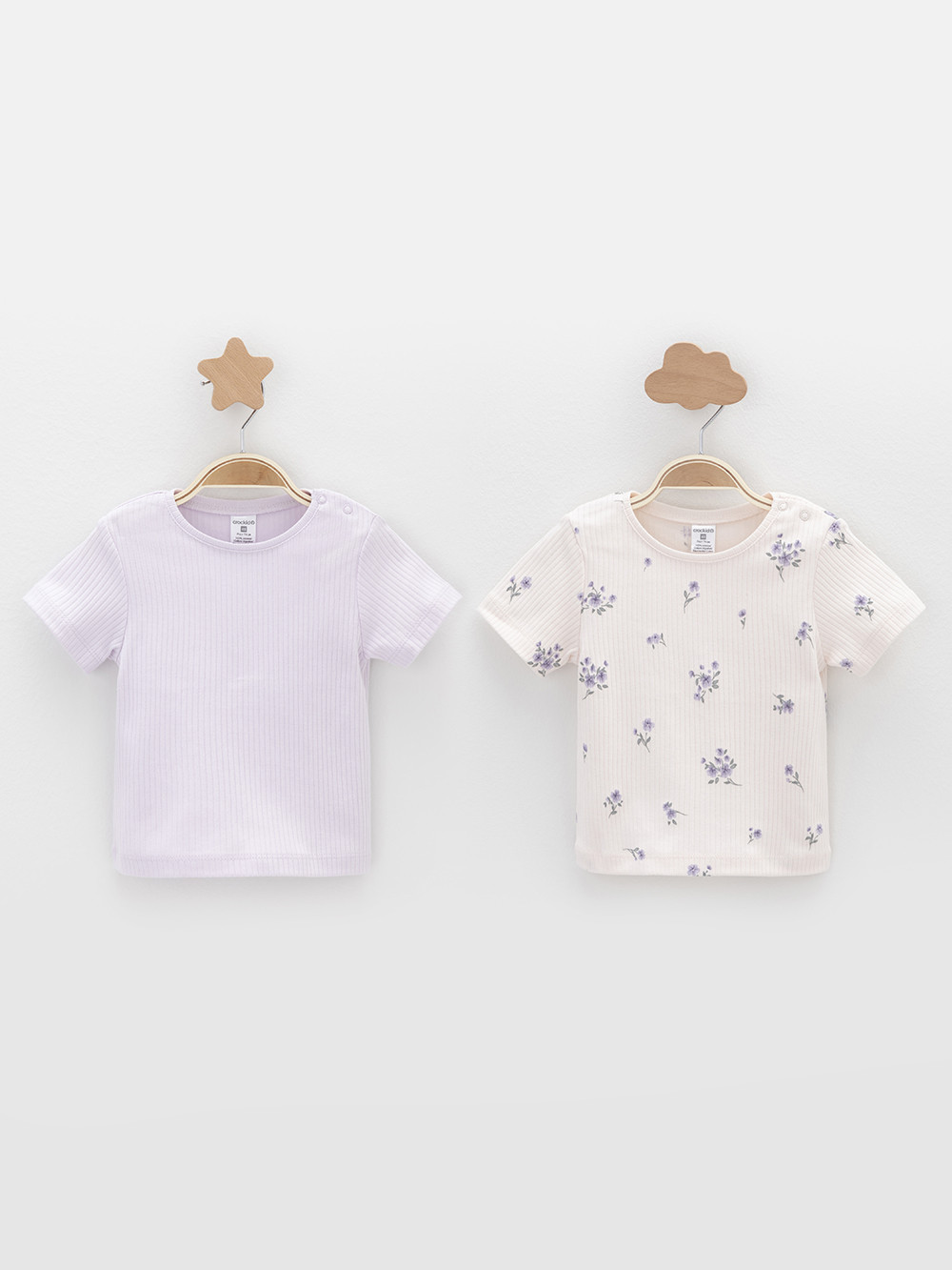 Футболка для новорожденных, артикул: К 302521-2уп, цвет: фиолетовый