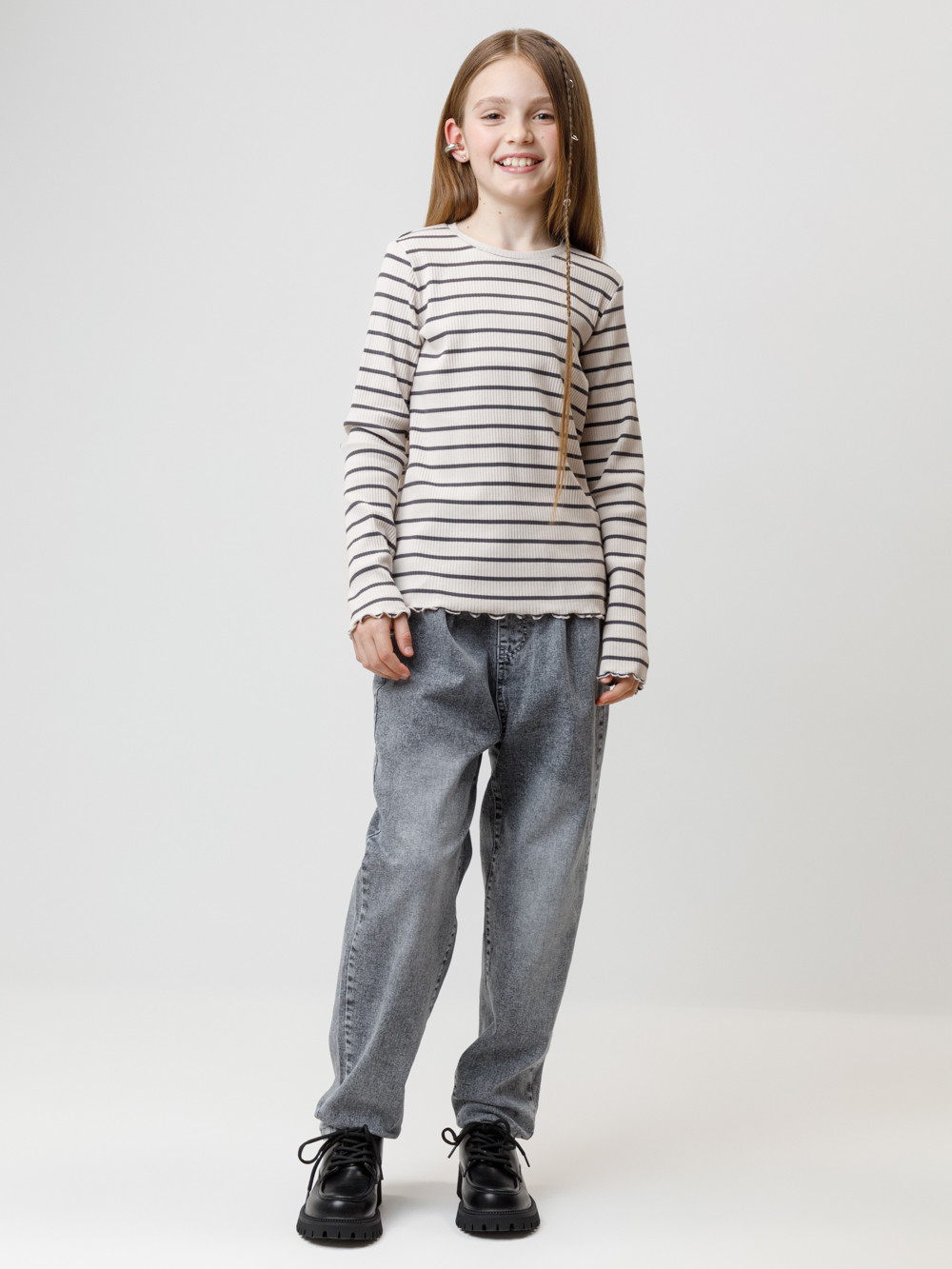 Лонгсливы для девочки, артикул: КР 302820, цвет: сахар